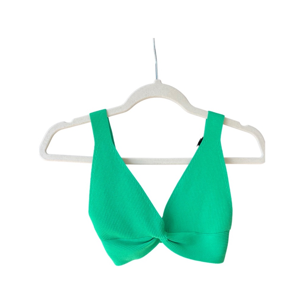 ZARA green crop tank top